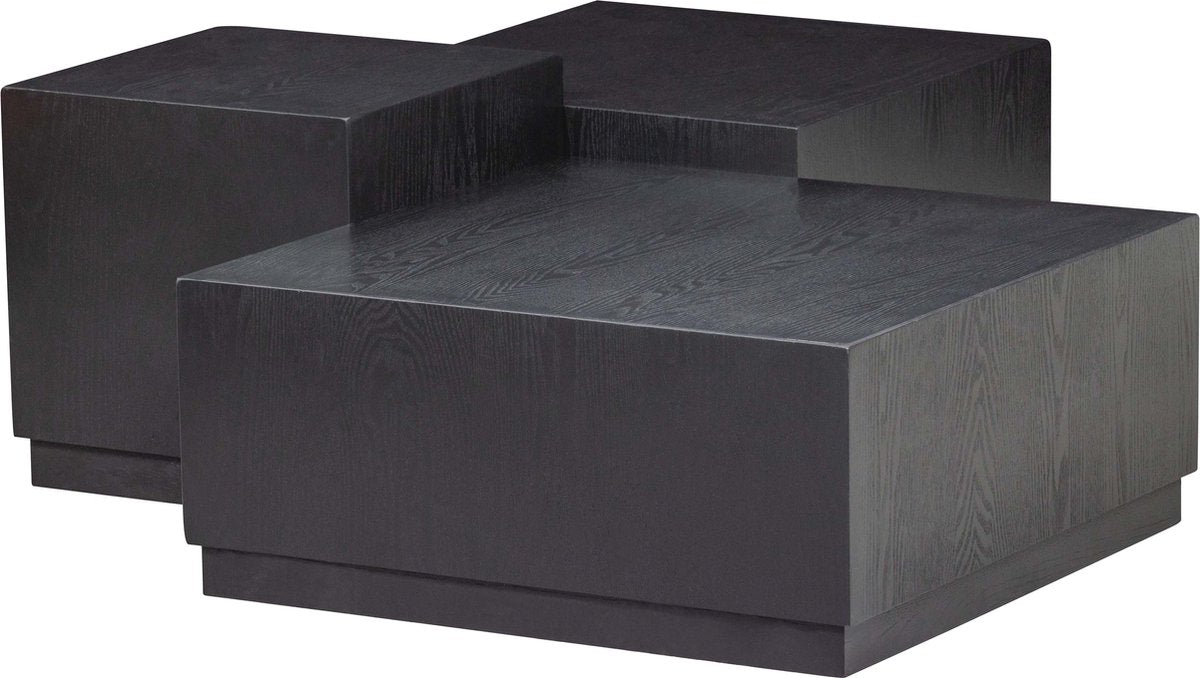 Woood Pim Beistelltische – Holz – Schwarz – 3er-Set