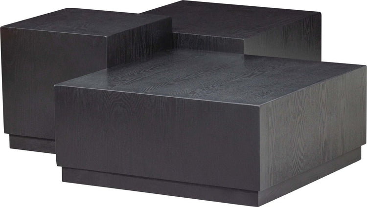 Woood Pim Beistelltische – Holz – Schwarz – 3er-Set