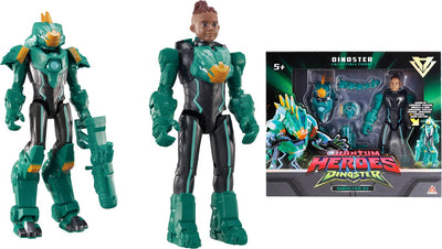 Quantum Heroes Dino Star Dino Star – 2 Figuren in 1 – Verwandeln Sie Ihre Roboter – 22 cm – oz