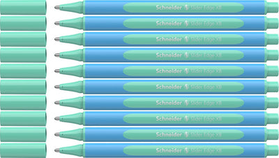 Schneider Schreibgeräte Schneider Kugelschreiber – Gleitkante Pastell – Feder XB – Pastell Mint – 10 Stück – S-152224-10