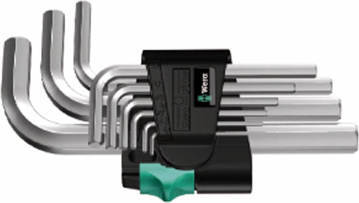 Wera 05021406001 9-teiliger Innensechskantschlüsselsatz – 1,5–10 mm
