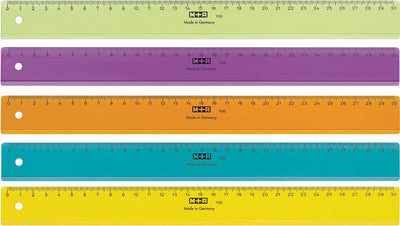 Markenloses Sans-Marque-Lineal m+r 30 cm, Kunststoff, transparent, sortiert
