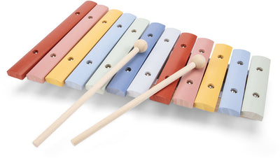 Woet® Xylophon-Spielzeug aus Holz – buntes Spielzeuginstrument mit Notenheft und 2 Stöcken – regt die musikalische Entwicklung an – ab 2 Jahren