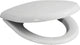 Plieger Brüssel Toilettensitz – WC-Sitz in Universalform – Thermoplast – weiß – mit Deckel – passend für Toilette 70 cm