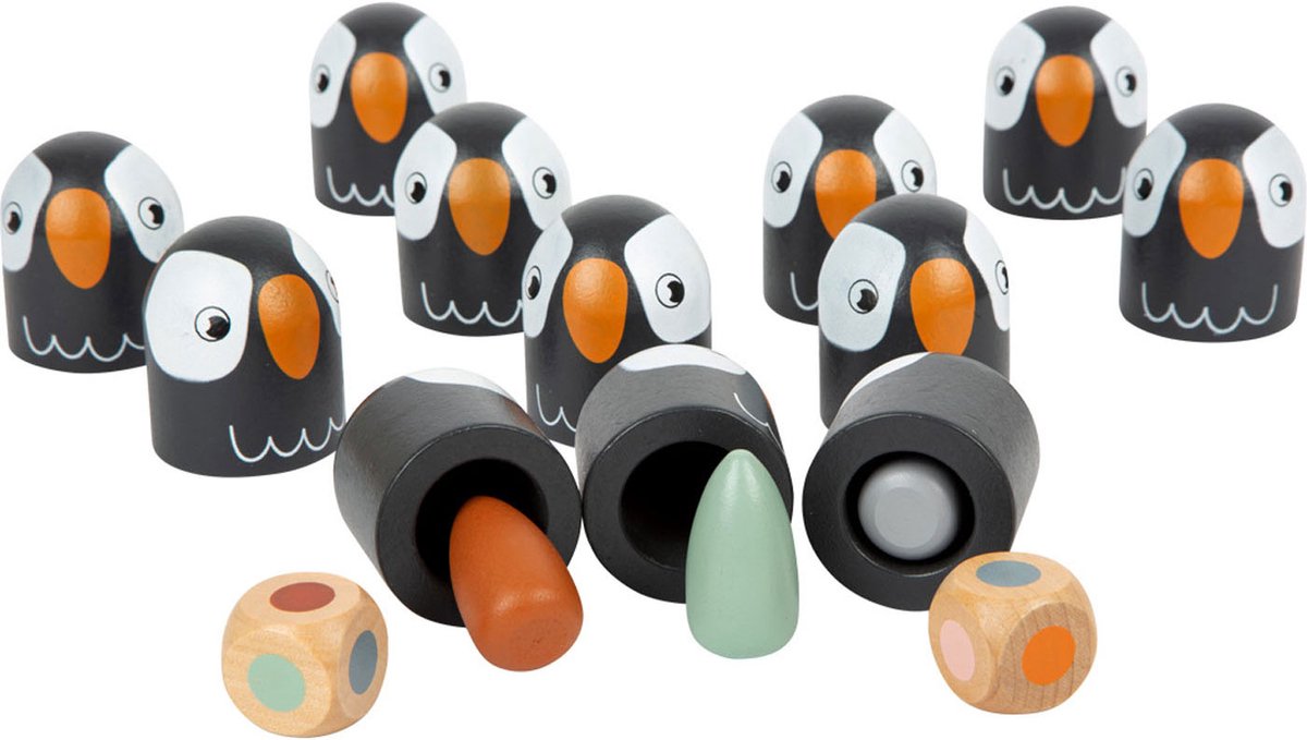 Kleines Fußholz -Memo -Spiel Pinguin, 26dlg.
