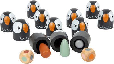 Kleines Fußholz -Memo -Spiel Pinguin, 26dlg.