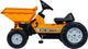 Groß – Jim Dumper Trettraktor – Muldenkipper – ab 3 Jahren – gelb – Dreispeichen-Lenkrad – mechanische Hupe