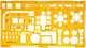 Aristo Architects Kombinationsvorlage II – Maßstab 1:50 – mit Tintenpunkten – orange transparent – AR-5062