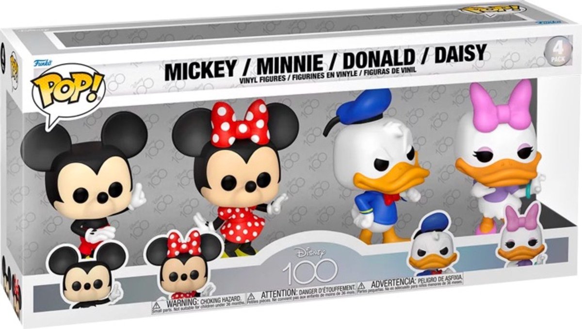 Funko Pop 4er-Pack: Mickey Minnie Donald Daisy – Pop
