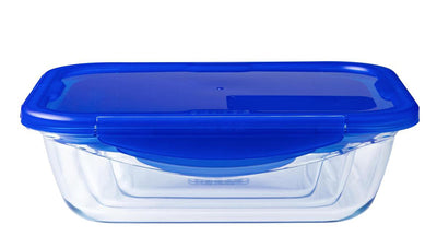 Pyrex – Cook-Go-Schüssel-Set, 7-teilig – Borosilikatglas – transparentes Blau