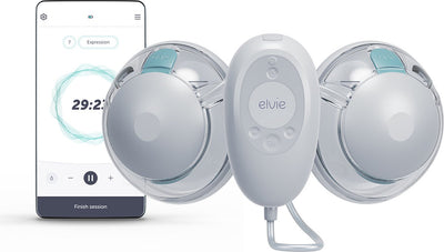 Elvie ® stride 2 – freihändige elektrische Doppelmilchpumpe – Krankenhausqualität – leise, leistungsstarke Pumpe – passt in BH