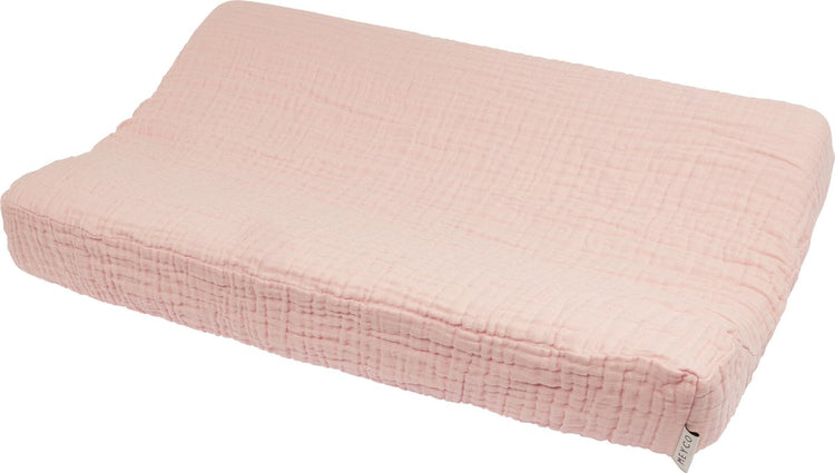 Meyco Baby Uni Wickelauflagenbezug – vorgewaschen, hydrophil – zartrosa – 50 x 70 cm