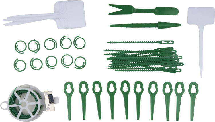 Kinzo Pflanzenzubehör-Set – Set Pflanzenzubehör 53-teilig – inklusive Pflanzenetiketten, Pflanzenbinder und Gartendraht – Zubehör für die Pflanzenpflege