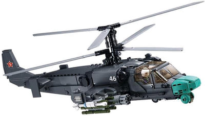 Sluban Modelbricks Ka‑52s Kampfhubschrauber Bauspielzeug – Konstruktionsspielzeug Modellbau – Baukasten mit 913 Bausteinen – M38‑B1138 – ab 12 Jahren