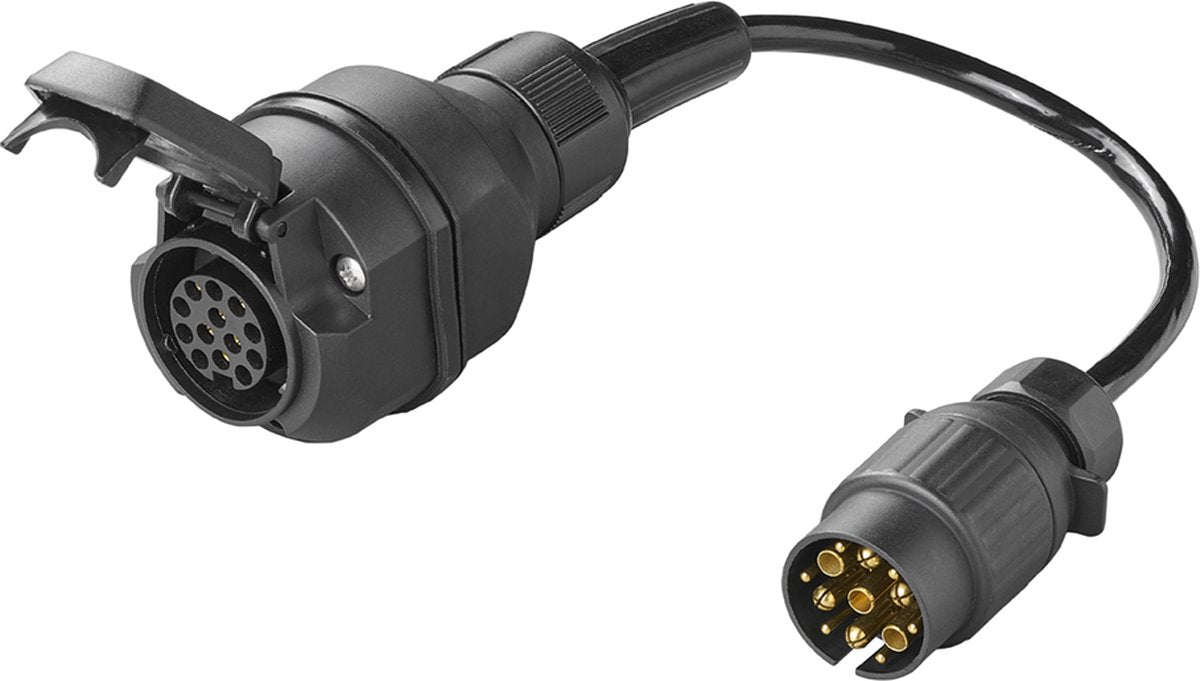 Proplus Adapterkabel 30 cm von 7-polig auf 13-polig Typ Multicon West – 30 cm – Auto und Anhänger