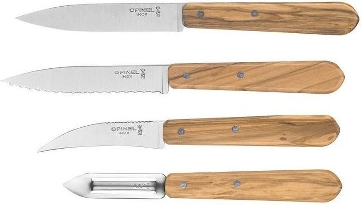 Opinel Kitchen Messer Olivenholz 4-teilig