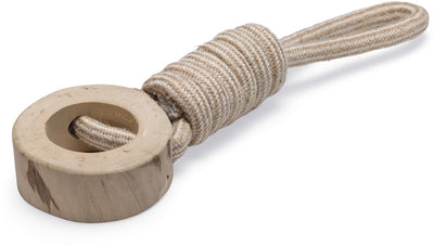 Beeztees Zahnseideseil Dolch – Hundespielzeug – Kauspielzeug Hund – L – Kaffeeholz, Baumwolle – 38 x 10 cm