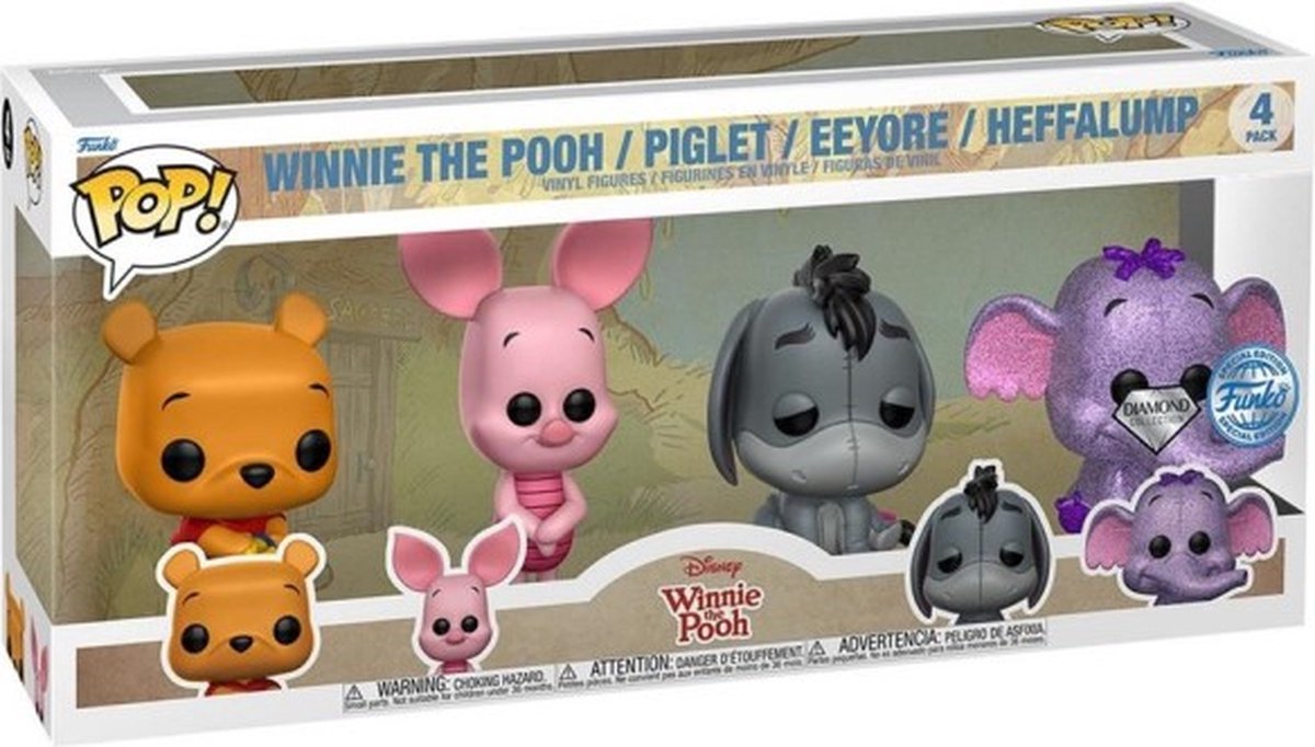 Funko-Pop! Exklusives 4er-Pack von Disney Winnie Puuh – Diamanten für uns