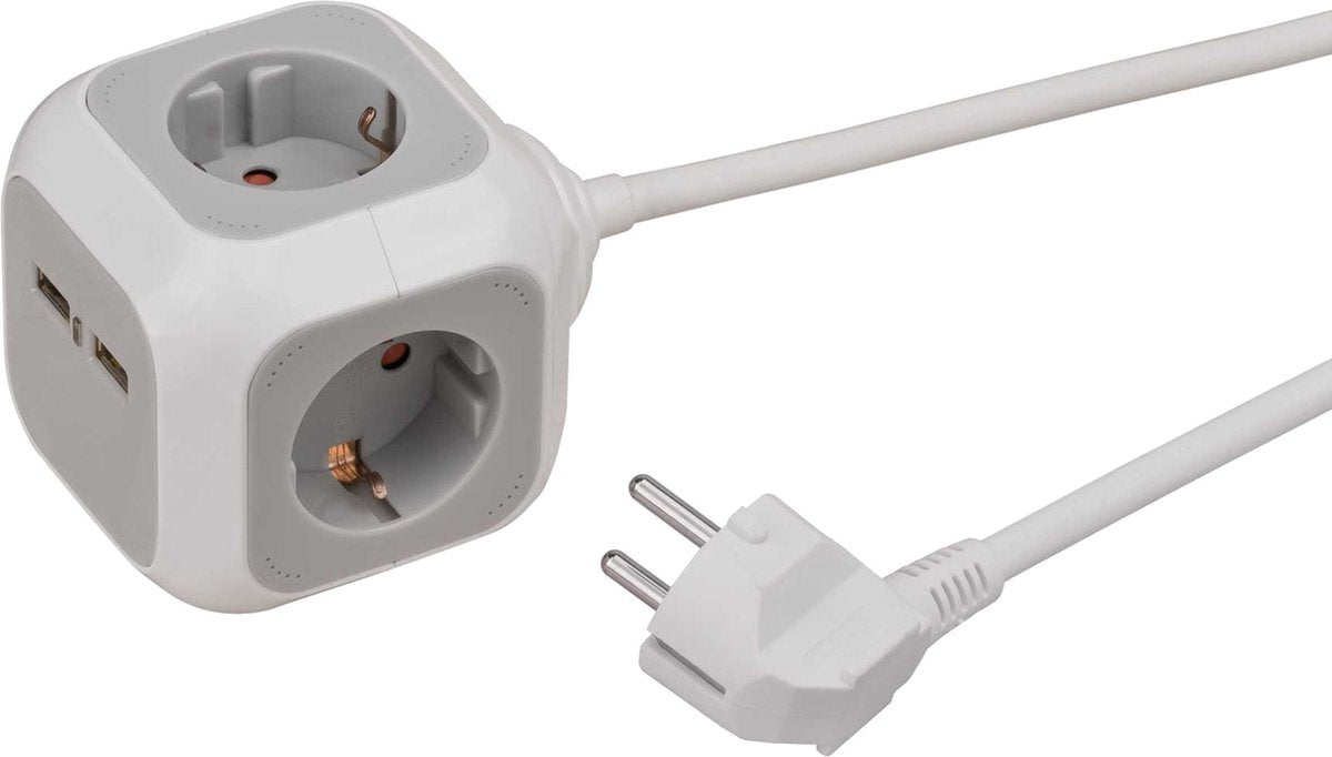 Brennenstuhl Alea-Power 2xusb-Charger + Plug 4-fach