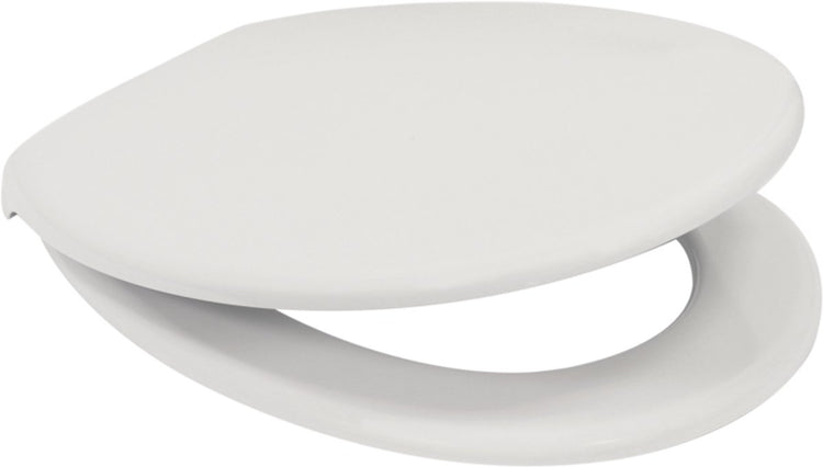 Plieger Rondo WC-Sitz – WC-Sitz in Universalform – Thermoplast – weiß – mit Deckel – Absenkautomatik – Kunststoffbefestigung