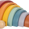 Kleiner Fuß Holz Regenbogenbaubögen mit Ball,