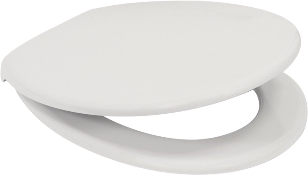 Plieger Rondo 280s WC-Sitz – WC-Sitz in Universalform – Duroplast – weiß – mit Deckel – Edelstahlbefestigung