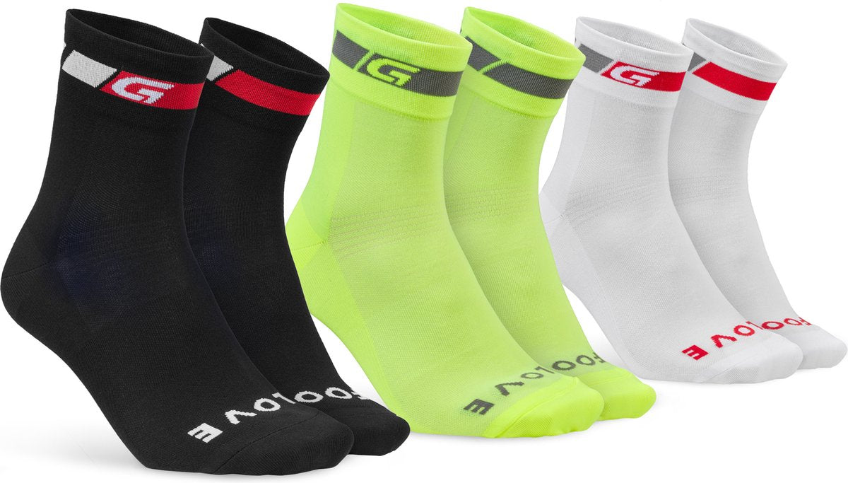 Gripgrab tricolore Regular Cut - Socken (3er-Pack)