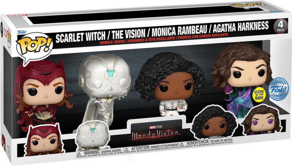 Funko-Pop! Wunder – Wandavision 4er-Pack exklusiv leuchtet im Dunkeln