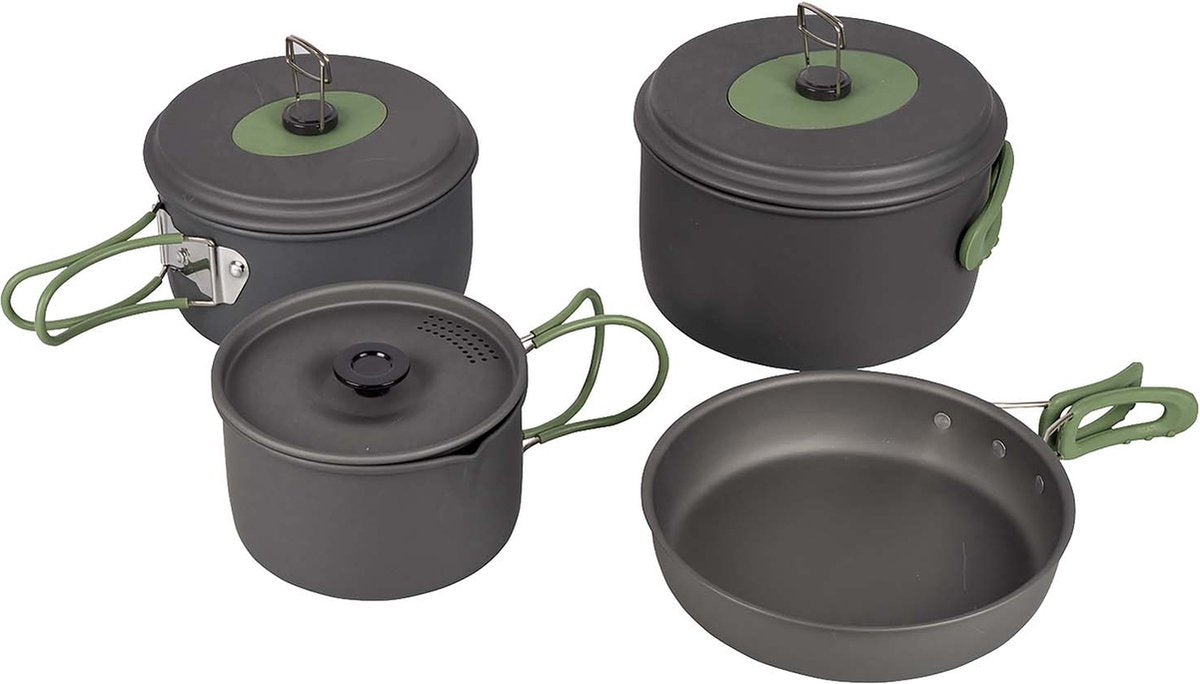 Bo-Camp - Pfannenset - Explorer - 4-teilig - hart eloxiert - Aluminium