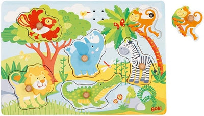 GOKI HOOLEN Nick Puzzle Zoo mit Ton, 6st.