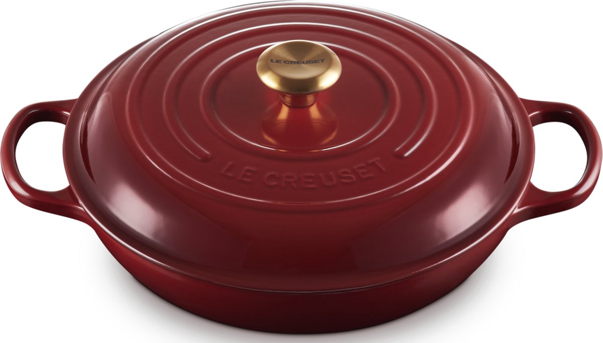 Le Creuset Kasserolle – 30 cm – Campagnard-Granat