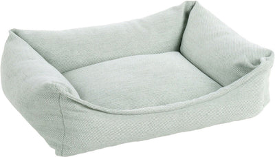 Orthopädisches Hundebett Flamingo – Orthopädisches Hundebett – Premium-Linie – reines Luxus-Hundebett 65 x 50 x 20 cm – extra Memory-Schaum für maximalen Komfort – Baldar-Korb grün