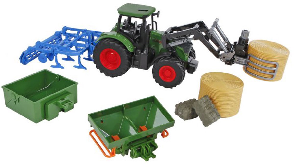 Kids Globe Traktor mit Zubehör, 30 cm