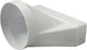 Europlast rechteckiger Kunststoffadapter ø125mm - 220x55mm - ksd25-125