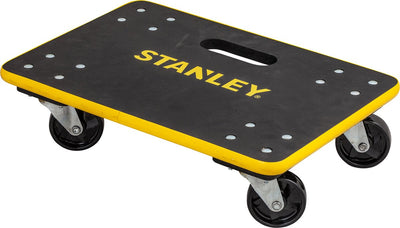 Stanley Möbelroller MS572 – Tragkraft bis 200 kg – Transporthilfe – 45 x 30 x 13,5 cm – Kunststoff – Schwarz Gelb