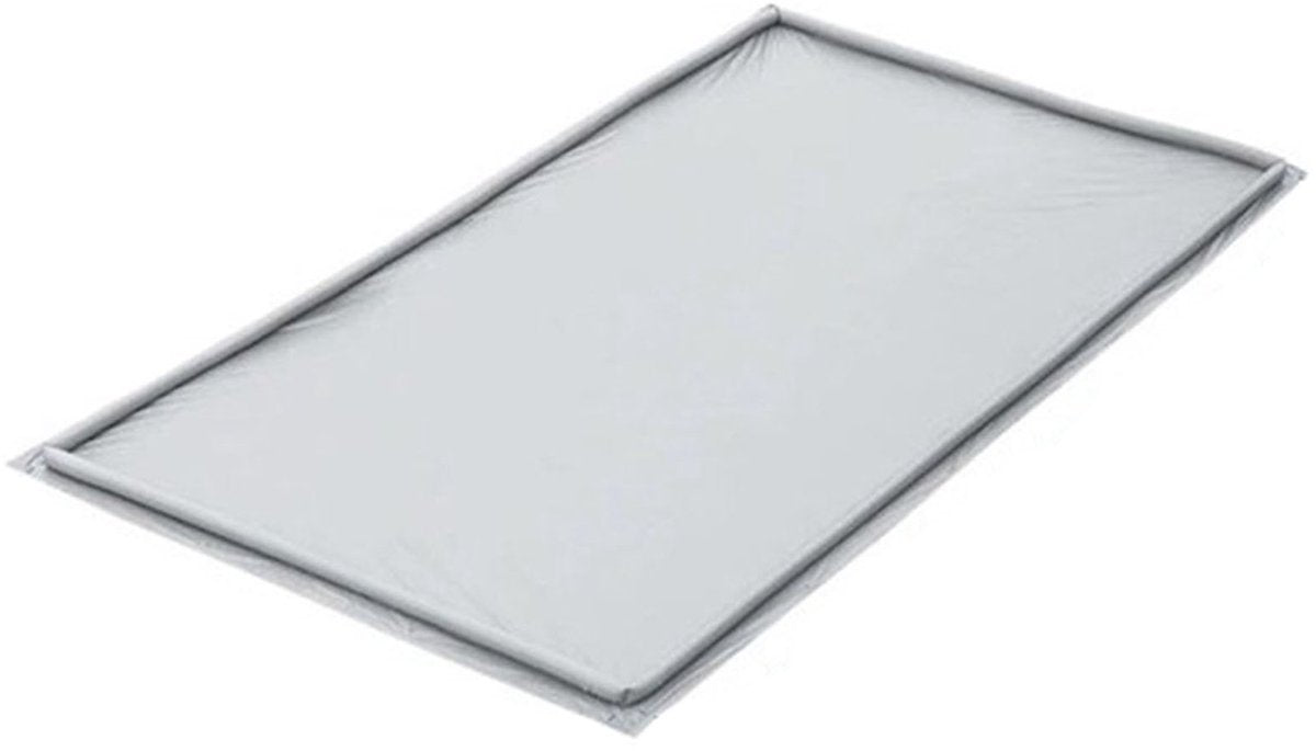 Proplus aufblasbare Bodenplane – 2,50 x 3,50 m – wasserdichtes PVC – aufblasbarer Rand – grau
