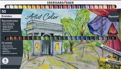 Eberhard Faber Ölpastellkreide – Künstlerfarbe – 9 mm – 50 Stück – sortiert – EF-522050