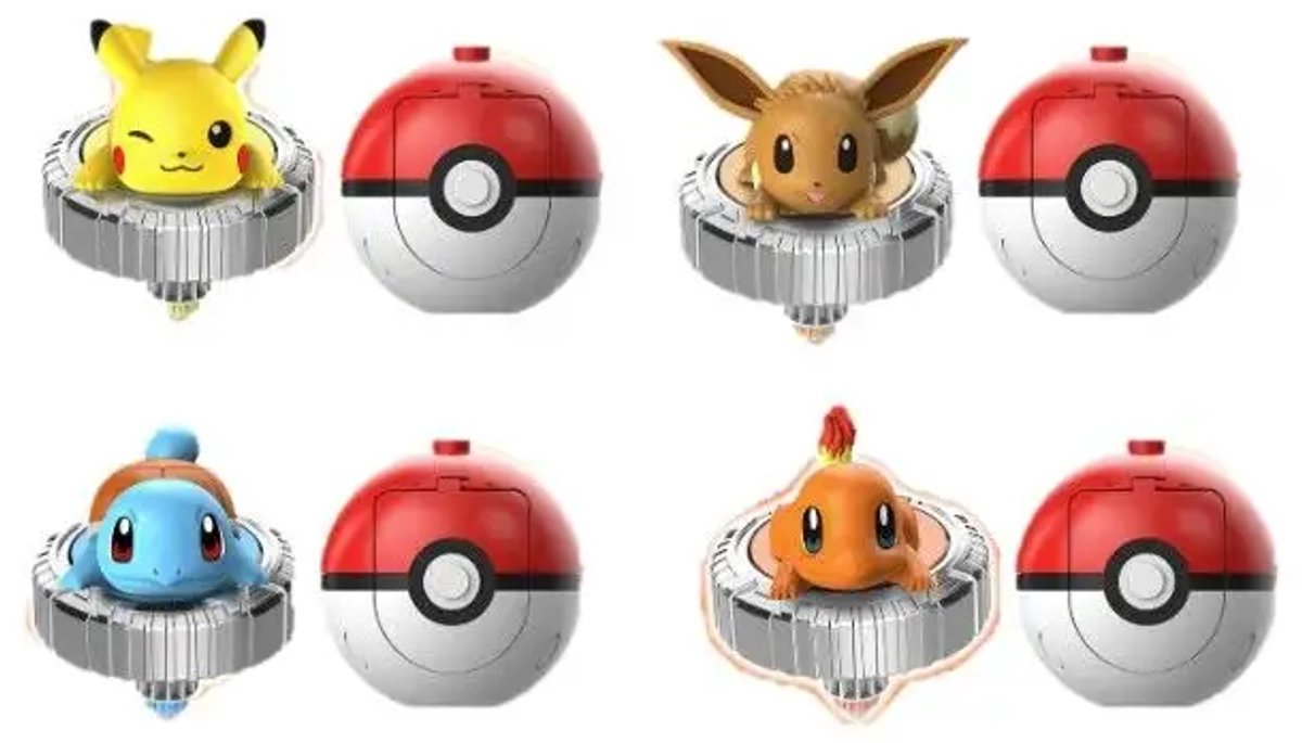 Jazwares Pokémon Battle Spinner-Spiel – Evoli Pokéball