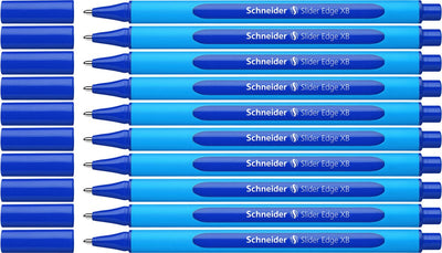 Schneider Schreibgeräte Schneider Kugelschreiber – Schiebekante – Feder xb – blau – 10 Stück – S-152203-10