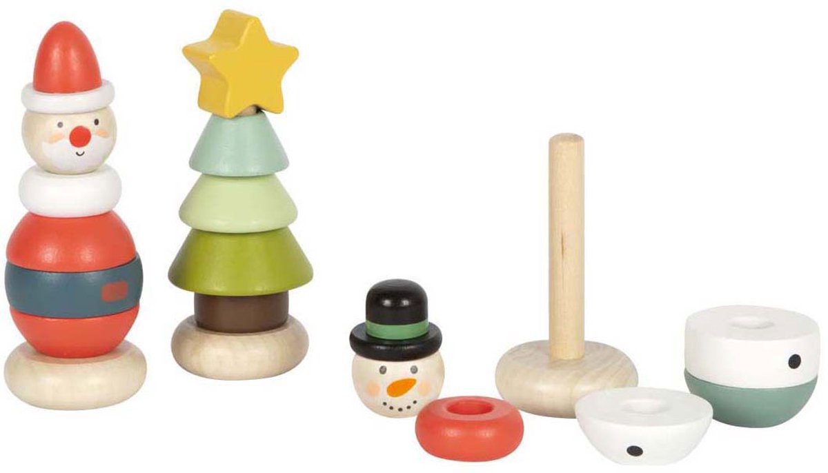 Kleiner Fuß - Weihnachts- und Winterstapel -Turm, 9 Stücke