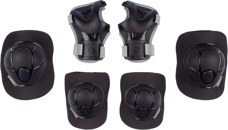 Nijdam Schlittschuhschutzset Kinder - Neo Nero - Schwarz Grau - L