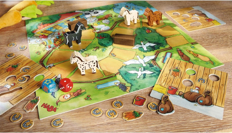 Haba hüpft im Galopp – Pferdespiel ab 3 Jahren – 2 bis 4 Spieler