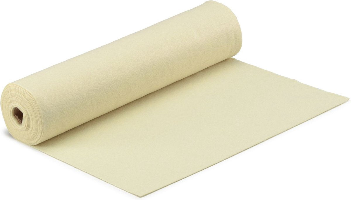 Vaessen Creative Filz auf Rolle – Ecru – 1 mm – 45 cm x 5 m