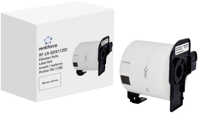 Renkforce RF-6027498, weiß, selbstklebendes Druckeretikett, Endlosetikett, Rolle, Papier, Thermodirekt