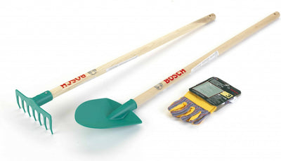 Klein Toys Bosch Garden 3-teiliges Gartenset - inkl. Zubehör - inkl. hängende Augen - grüngelb