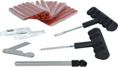 Carpoint Reifenreparaturset 31-teilig – mit 25 Steckern – inklusive Reifendruckmesser – im praktischen Aufbewahrungskoffer