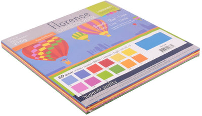 Florence Vaessen Creative-Karton – Multipack Primär – 30,5 x 30,5 cm – 60 Blatt – glatt – 216 g