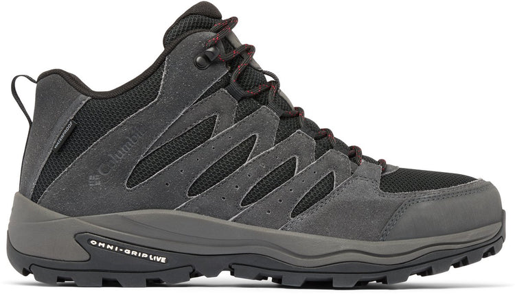 Columbia Redmond™ IV Mid wasserdichte Herren-Wanderstiefel – Schwarz, Bergrot