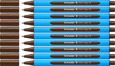 Schneider Schreibgeräte Schneider Kugelschreiber – Schiebekante – XB – Braun – 10 Stück – S-152207-10