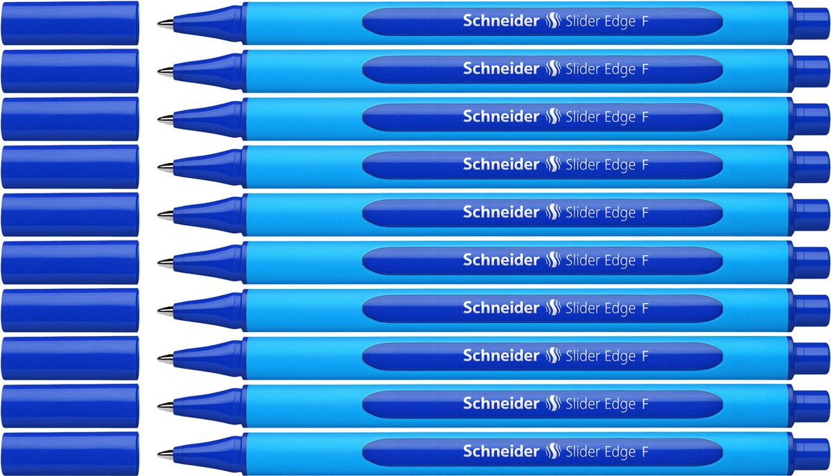 Schneider Schreibgeräte Schneider Kugelschreiber - Schiebekante - Feder f - Schreibfarbe blau - 10 Stück - s-152003-10